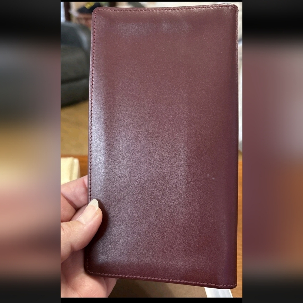 Cartier Burgundy Leather Wallet Card Holder Original Box, Certificate From Store - Picture 4 of 4